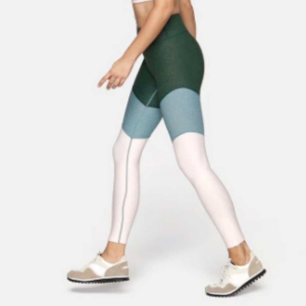 Outdoor Voices 7/8 Spring Leggings in Hunter/Slate/Ballet; size M; new with tags